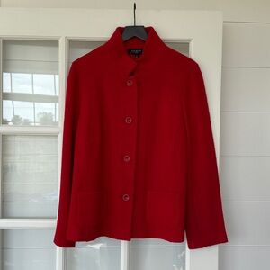 Talbots Vibrant Red Women's Pea Coat
